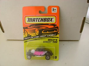 1994 MATCHBOX SUPERFAST #69 BLACK '33 WILLY'S STREET ROD NEW ON CARD - Picture 1 of 3