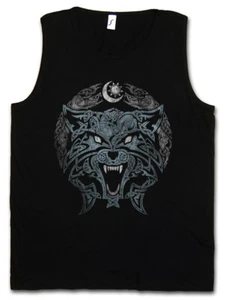 CELTIC TRIBAL WOLF TANK TOP Cross Celts Religion Symbol Sign Culture Tattoo - Picture 1 of 1