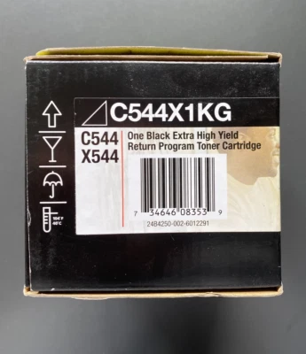 Genuine Lexmark Toner - C544X1KG EXTRA HIGH YIELD BLACK / C544 X544 (INC VAT) - Image 1 of 2