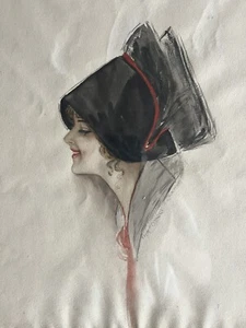 đŸ”¥đŸ”¥Original Harrison Fisher Gibson Girl Watercolor 13.75 x 10 Inches Beautiful - Picture 1 of 10