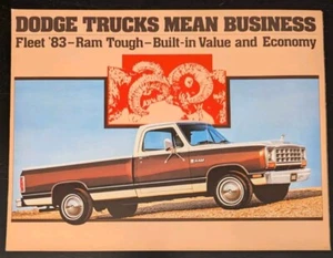 Dodge Fleet Trucks 1983 folleto de ventas de autos originales catálogo 6 páginas - Imagen 1 de 5