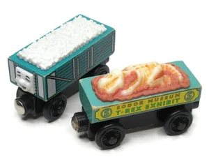 Wooden Thomas and Friends Railway Rickety Troublesome Truck & T-Rex Fossil Car - Picture 1 of 20