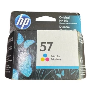 HP 57 TRI-COLOR CYAN YELLOW MAGENTA INK PRINTER CARTRIDGE NEW EXPIRED 05/2022 - Picture 1 of 4