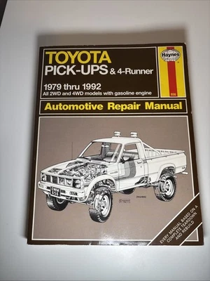 TOYOTA Pickup And 4-Runner Service Repair Manual 1979 Thru 1992 HAYNES 656 - Image 1 of 2