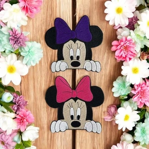 Peek A Boo Minnie Aufnäher 3,90" x 4,02" - Bild 1 von 10