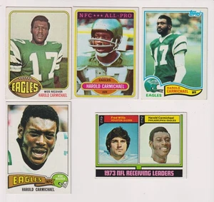 FIVE CARD HAROLD CARMICHAEL LOT - PHILADELPHIA EAGLES - Picture 1 of 1