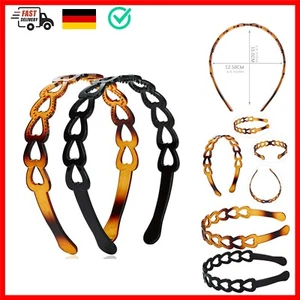 Haarband Herren 2 Stück Kunststoff Einfach Haarreifen Zähne Kamm Stirnbänder ... - Bild 1 von 8