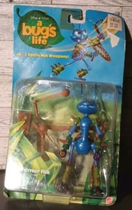 Vintage 1998 Disney Pixar A Bugs Life Warrior Flick Toy Action Figures NEW!! - Picture 1 of 7