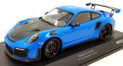 Minichamps 1/18 Scale 155 068308 - Porsche 911 GT2 RS 2018 - Blue - Image 1 of 4