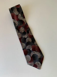 Mens Vintage Andrew Bini Circles Neck Business Tie 9cms Wide - Picture 1 of 5