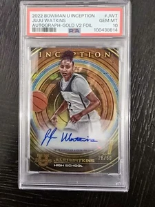 JUJU WATKINS 2022 BOWMAN U INCEPTION AUTO GOLD FOIL /50 PSA 10 GEM MINT TROJANS - Picture 1 of 3