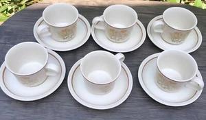 1980s Marks And Spencer ‘Field Flowers’ 6 Cups And Saucer Excellent Condition - Picture 1 of 11