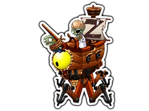#1691 Zombot Tablón Caminante Planta Zombie Pegatina Impermeable Vinilo Calcomanía Troquelada Coche - Imagen 1 de 1