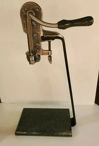 Schöner Vintage Nachlass Tisch Weinflaschenöffner mit Marmorständer Korkenzieher - Bild 1 von 6