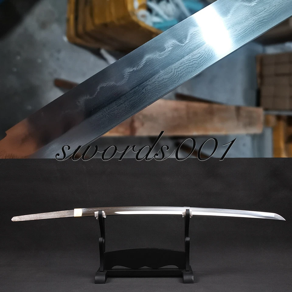 Folded 1095 Carbon Steel Clay Tempered Bare Blade For Japanese Samurai Katana  - Image 1 of 4