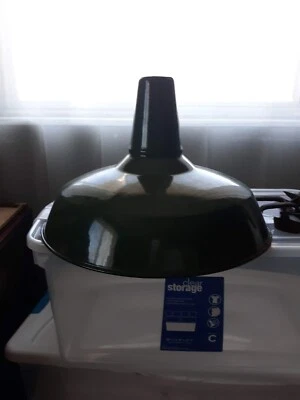 Antique Benjamin Porcelain and Enameled Factory Barn Pendant Light - Image 1 of 4