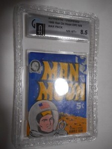 1969 MAN ON THE MOON CARD PACK O-PEE-CHEE  (GAI GRADED 8.5)   