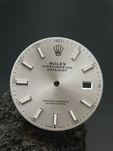 #1105 ORIGINAL ROLEX DATEJUST SILVER STICK 41MM 126334 CAL 3235 DIAL ZIFFERBLATT - Bild 1 von 4
