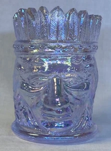 Summit Art Glass Indian Head Toothpick In Crystal Carnival Made In USA - Picture 1 of 6