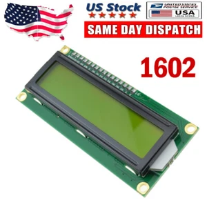 1602 16x2 Character LCD Display Module Yellow Blacklight HD44780 Controller USA - Picture 1 of 11