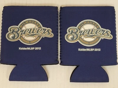 MLB Milwaukee Brewers - Blue - Can Cooler, Koozie, NEW (Set of 2) - Image 1 of 2