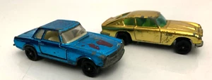 Vintage Corgi Rockets Aston Martin DB6 Gold & Mercedes Diecast (A6) - Bild 1 von 7