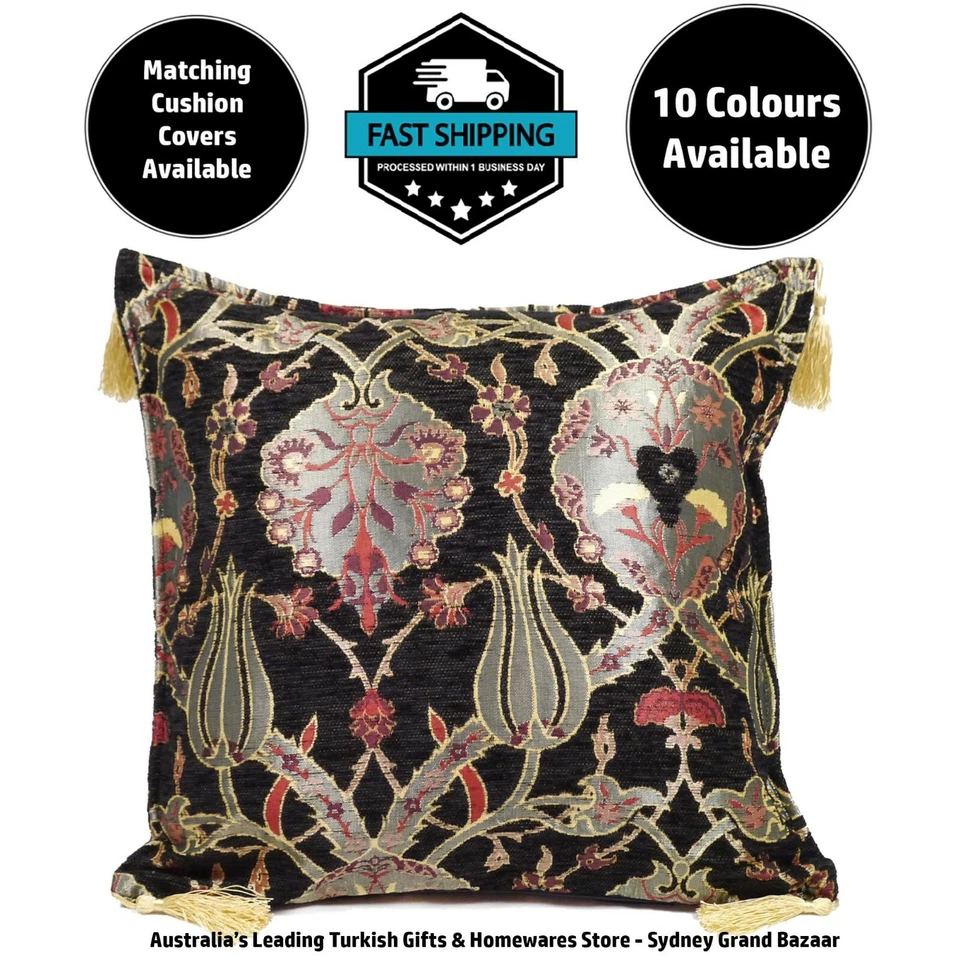 Turkish Cushion Covers Traditional Floral Collection High Quality Pillow Covers - Image 1 of 1