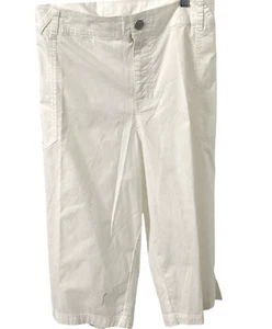 Lane Bryant Size 26 Pedal Pushers Crop Capris White Lightweight Pants NWT - Picture 1 of 11