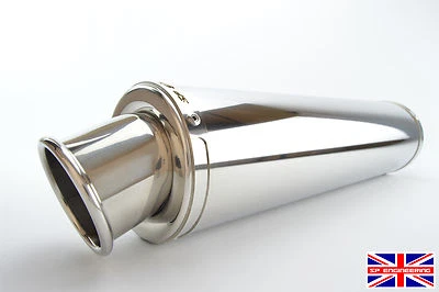 Tiger 800 (11-13) SP Engineering Polished Stainless Round Big Bore XL Exhaust - Image 1 of 3