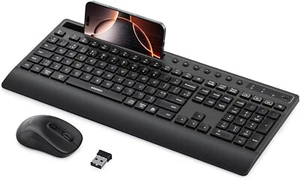 seenda COE201 Bluetooth Keyboard and Mouse with Phone Holder and Palm Rest for W - Picture 1 of 3