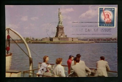 US FDC #1041 Acacia Card Postcard NIM 1954 DC Statue of Liberty Liberty Series - Image 1 of 2
