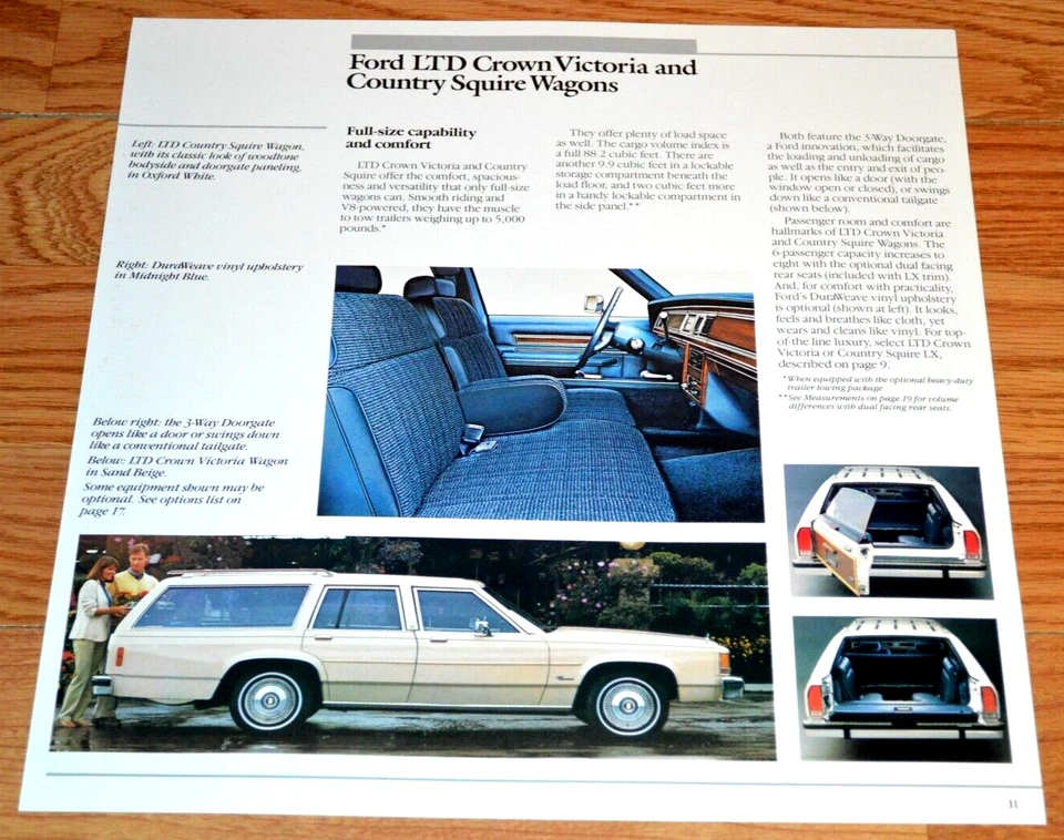 1987 FORD LTD CROWN VICTORIA COUNTRY SQUIRE ORIGINAL DEALER ADVERTISEMENT AD 87 - Image 1 of 1