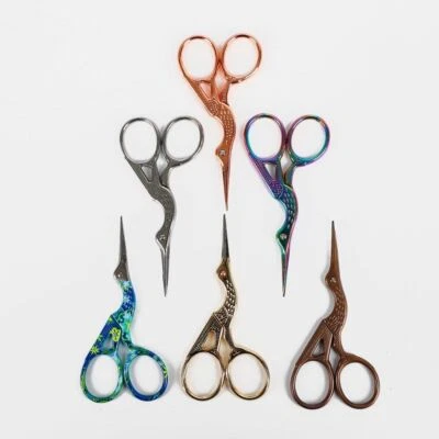 Stainless Steel Embroidery Scissors Vintage Classic Stork Crane Bird Cutter Tool - Image 1 of 4