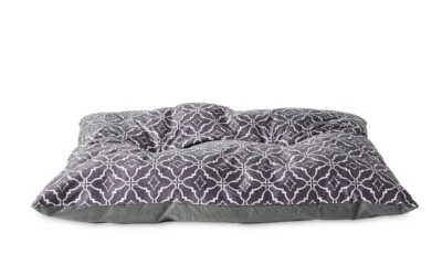 Cama para mascotas de felpa acolchada Vibrant Life, celosía gris, 27" x 36" Foto 1 de 4