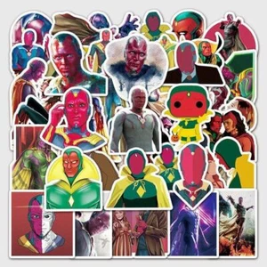 VISION Vinyl Stickers~ WANDA Marvel AVENGERS~Waterproof Laptop Skateboard Decals - Picture 1 of 5