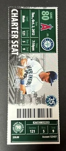 Mike Trout SB 53 Ganzsaisonticket 10-2-2012 Mariners Angels SB Leader ROY - Bild 1 von 2