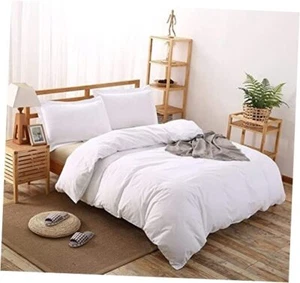 Premium Quality 90x90 Queen/Full Size Duvet Queen/Full-90x90 inches White Solid - Picture 1 of 8