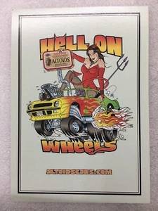 vintage ALTOIDS - Hell On Wheels - POST CARD - unused 6”x4-1/4” - rare - Picture 1 of 2