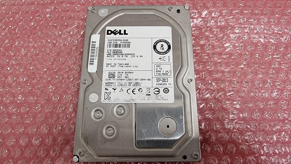 Dell 2TB 3.5'' LFF 6G 7.2K SAS Enterprise Server Hard Drive 0VYRKH VYRKH - Image 1 of 1