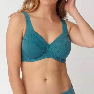Triumph Solid Splashes  W Damen Bikini Oberteil mit Bügel  Blau Ungepolstert - Bild 1 von 3