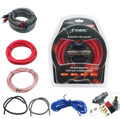 Kit de cable de audio para automóvil calibre 4 amplificador instalación amplificador subwoofer RCA subcableado 2300 W Foto 1 de 4