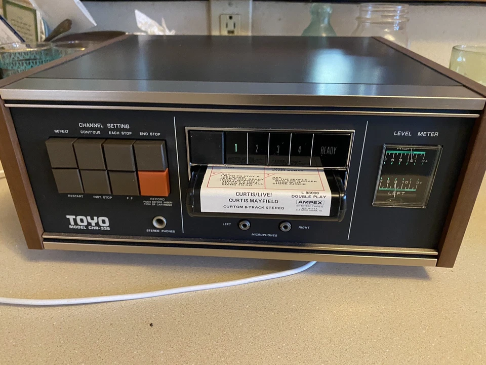 Grabadora de cinta de 8 pistas Toyo CHR-335 audio de colección funcionando RECOGIDA LOCAL Foto 1 de 4