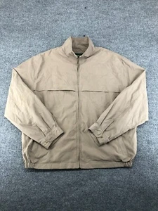 Weatherproof Jacket Large Tan Full Zip Polyester Nylon Inner Pockets Outdoors - Picture 1 of 10