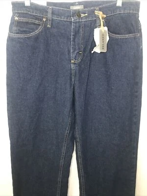 NWT Cabela's Womens Denim Relaxed Wide Leg Size 8 Long Blue Jeans 32Wx34L Actual - Image 1 of 4