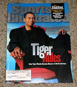 TIGER WOODS Sports Illustrated Cover April 3, 2000 PGA  'Tiger Rules' - Picture 1 of 2