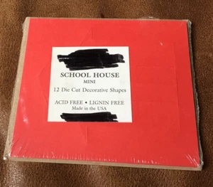 Creative Memories Die Cuts 12 Sheets 3 x 4" Set MINI SCHOOL HOUSES RED - Picture 1 of 1