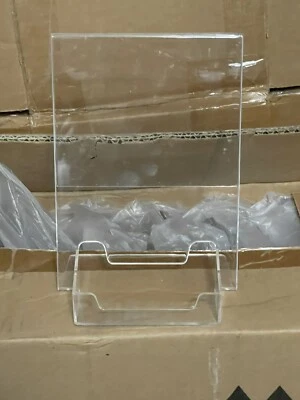 Acrylic Sign Holder 5x7 Inch Slanted Back With Business Card Holder 60 - 24 Pack - Image 1 of 4
