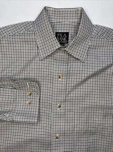 Jos A Bank Button Shirt Men’s Small Brown Plaid Long Sleeve - Picture 1 of 7