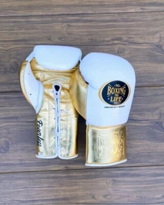 Guantoni da boxe No Boxing No Life fatti a mano in pelle di mucca | tutte le taglie - Foto 1 di 4