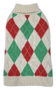 HOLIDAY TAILS RED & GREEN CHRISTMAS ARGYLE SWEATER Puppy/Dog XXXL- NWT - Picture 1 of 1